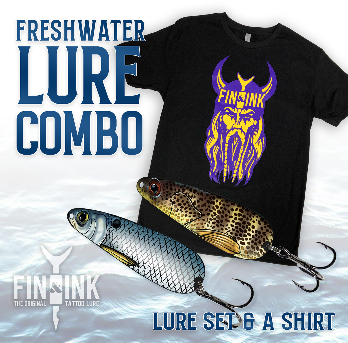Freshwater Gift Pack - 2 Lure Set & T-Shirt Combo – Fin & Ink Lures