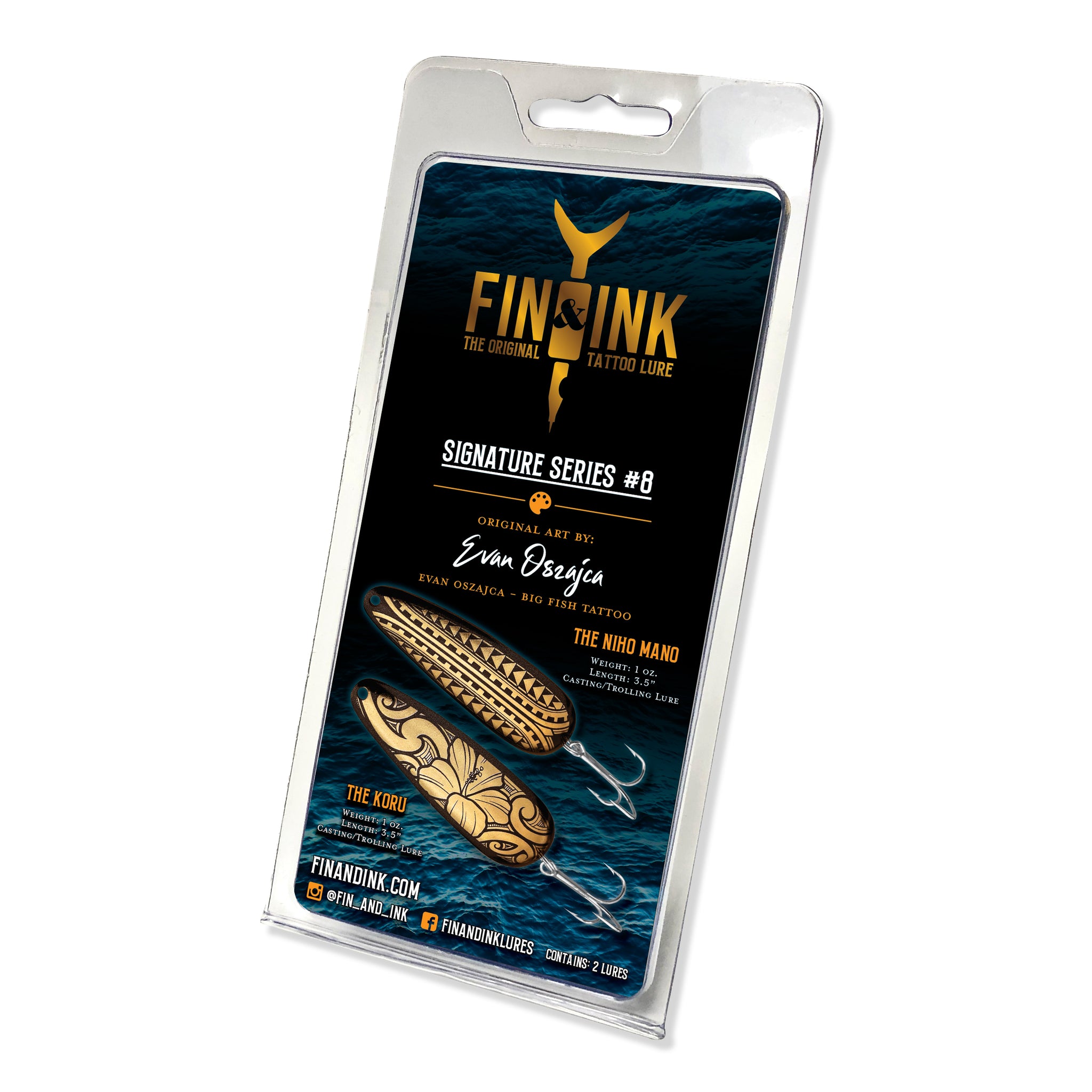 Fin & Ink Lures | Artist Signature Set #8 - Evan Oszajca