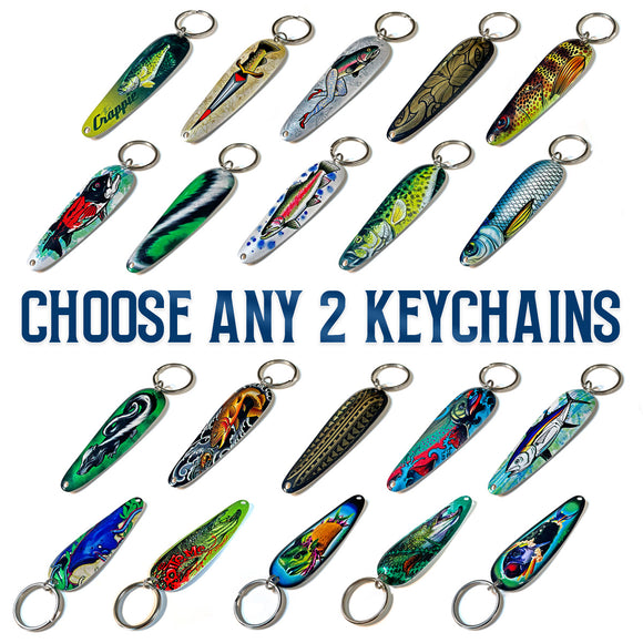2 Keychains 2 Keychain Combo Set – Fin & Ink Lures