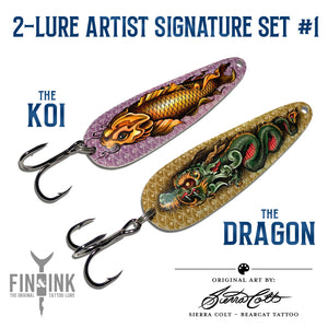 Artist Signature Set #1 - Sierra Colt - 2 Lures - The Dragon & The Koi