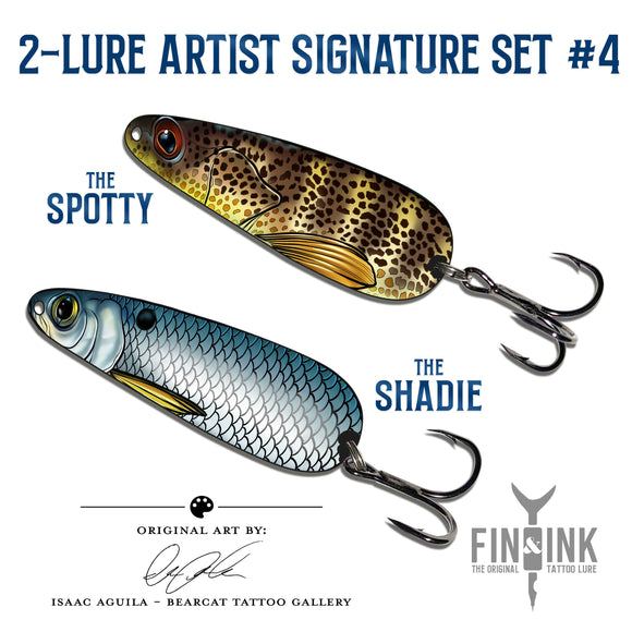 Artist Signature Set #4 - Isaac Aguila - 2 Lures - The Spotty & The Shadie