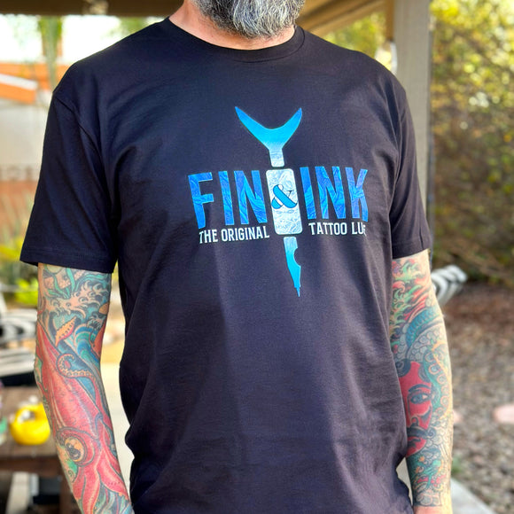 Limited Edition - Fin & Ink Blue Logo Shirt